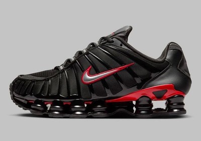 Nike Shox TL Black University Red Metallic Silver CN0151-003 Mens