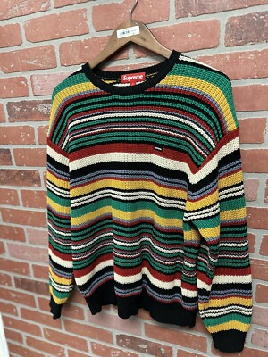 Size Small - Supreme Box Ribbed Sweater 100% Authentic Quick
