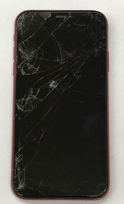 Apple iPhone XR Red Unknown Carrier Cracked LCD *FOR PARTS AS-IS