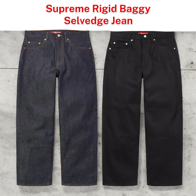 Supreme Rigid Baggy Selvedge Jean 25SS week1 Rigid Black / Indigo