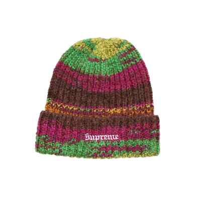 Supreme Space Dye Stripe Beanie Brown | eBay