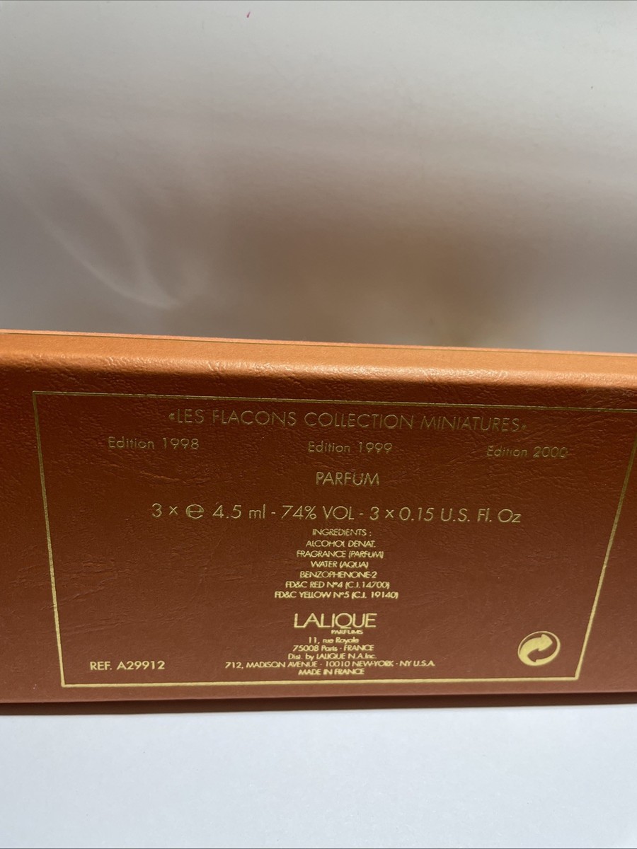 LALIQUE Les Flacons Collection Miniatures Parfume 1998 1999 2000