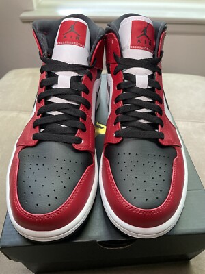 Nike Air Jordan 1 Mid Chicago Black Toe Men's Sz 9 | eBay