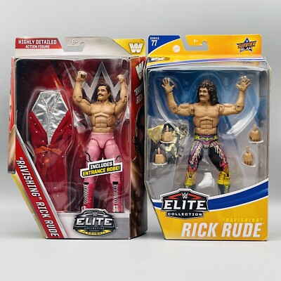WWE ELITE RAVISHING RICK RUDE LOT OF 2 ACTION FIGURES SERIES 40