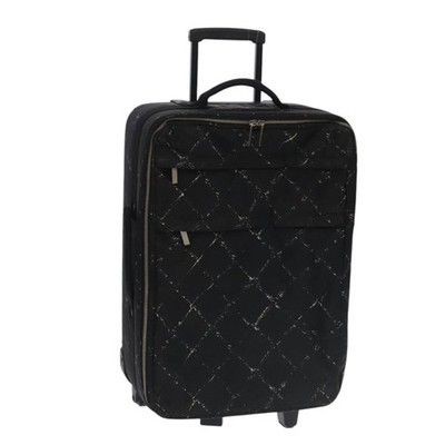 CHANEL New Travel Line Suitcase Nylon Black CC Auth yk16489 | eBay