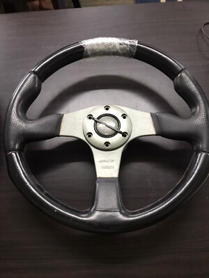 Momo Race Black Leather Steering Wheel TYP D35 KBA 70116 with horn