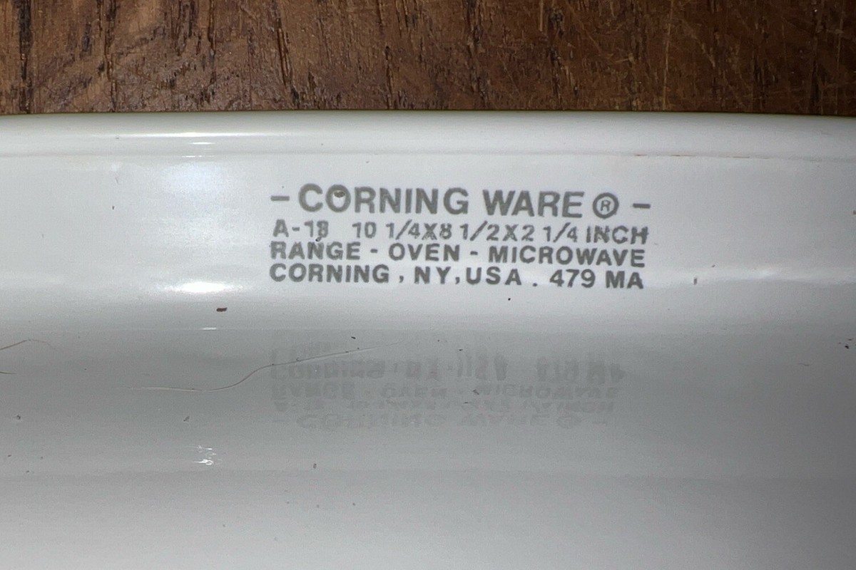 Corningware A-18-B Just White Open Roaster-HTF | eBay