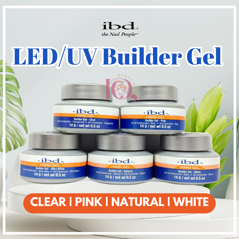 IBD Builder Gel 0.5 oz LED/UV NEW IN JAR [Clear/White/Pink/Natural