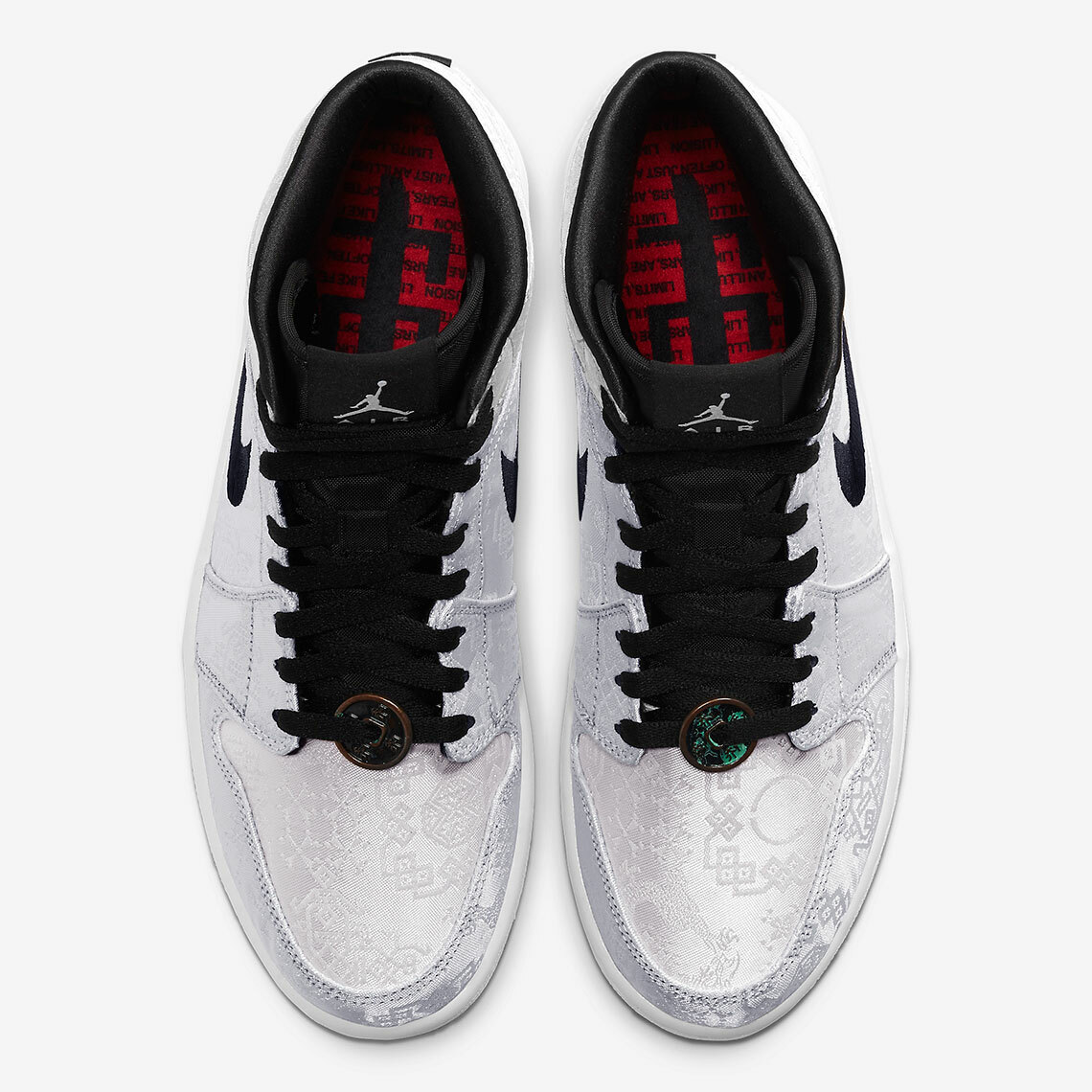 Nike Air Jordan 1 Mid Fearless CLOT Edison Chen Silver Red CU2804