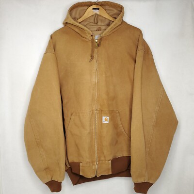 Vintage Carhartt Jacket 3XL Tall USA MADE Duck Canvas J131 Hooded