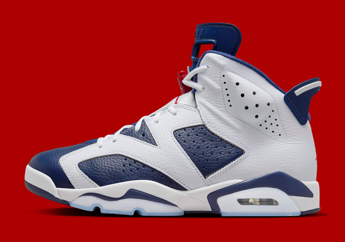 Nike Air Jordan 6 Retro 2024 Olympic White Midnight Navy Red