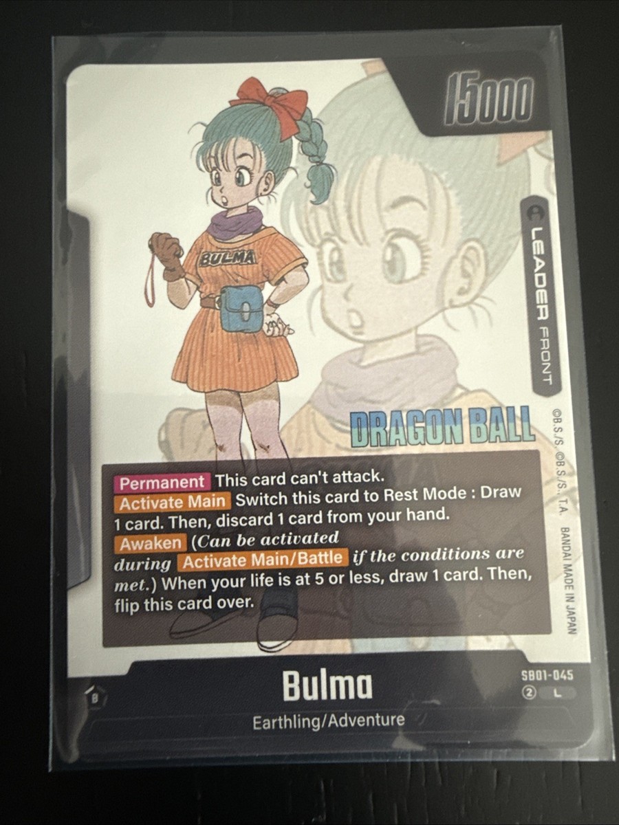 Dragon Ball Super Fusion World Manga Booster Bulma Leader SB01-045