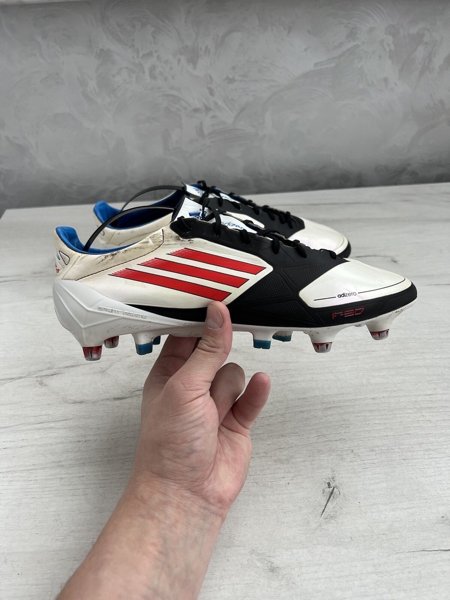 Adidas F50 Adizero White Black Exclusive Football Cleats Soccer