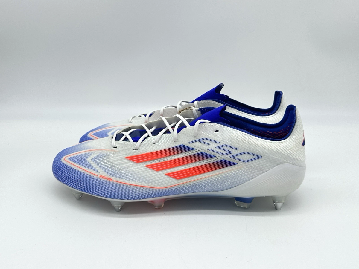 Adidas F50 Elite SG Men's Size 12 White Blue Solar Red Soccer