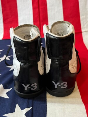 Y3 Yohji Yamamoto x Adidas White High Top Sneakers Boy's Size 2 | eBay