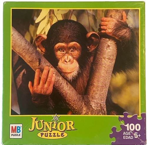 Vintage 1984 Kittens On Log Junior 100 pc Puzzle Milton Bradley