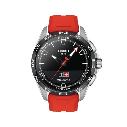 Tissot T-Touch II Polished Titanium Black Dial Quartz 43mm Watch