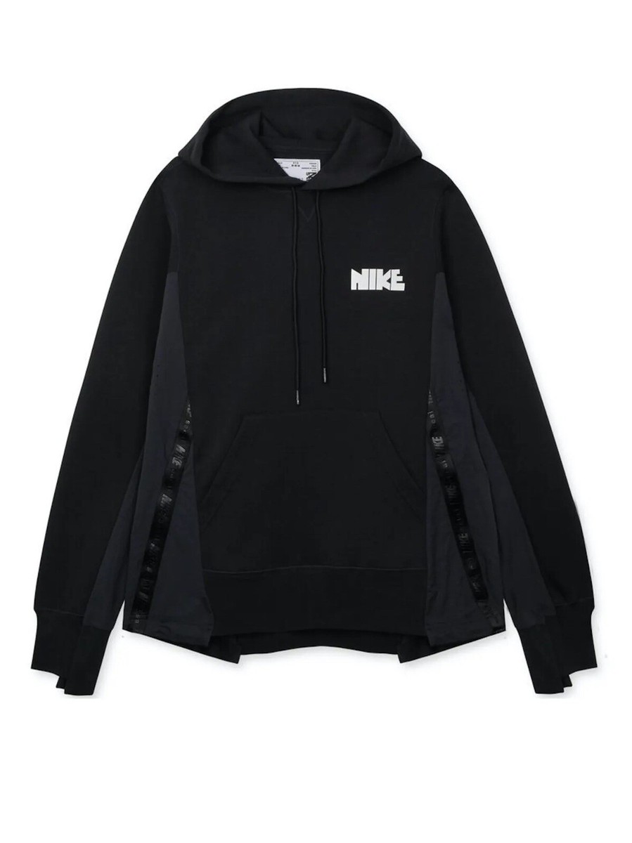 Nike X Sacai Pullover Hoodie Fleece CV5727-010 Black Unisex Size