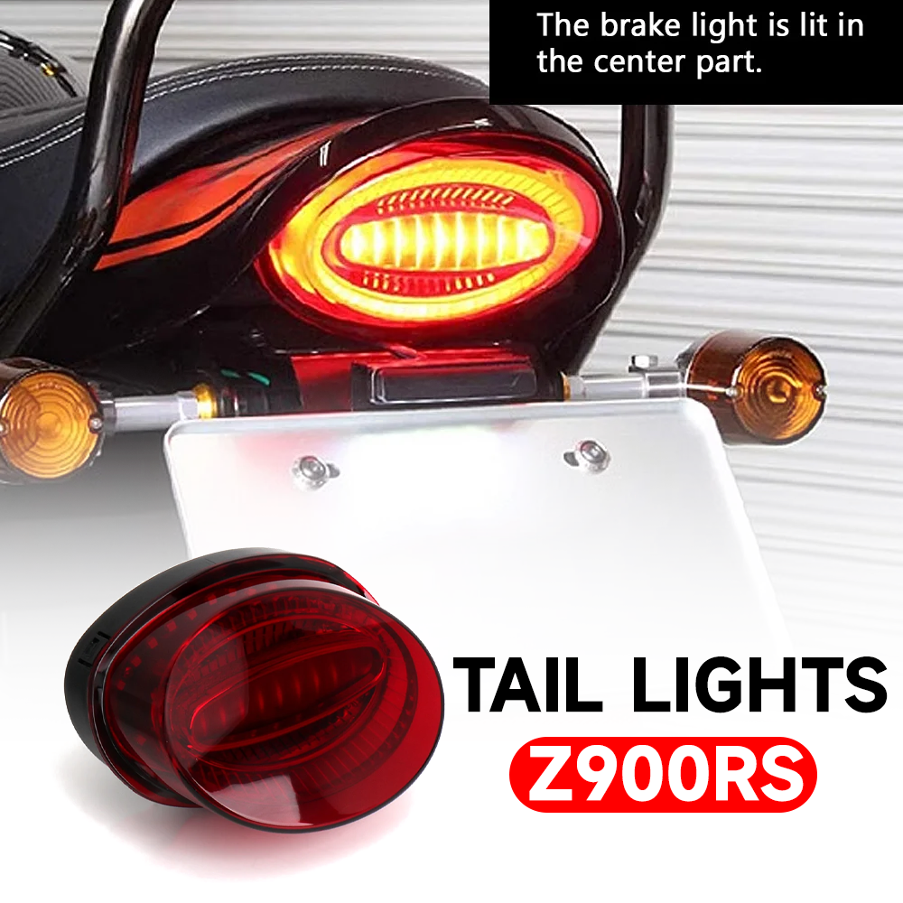 For KAWASAKI Z900RS LED Tail Lamp Rear Brake Tail Run Light Red
