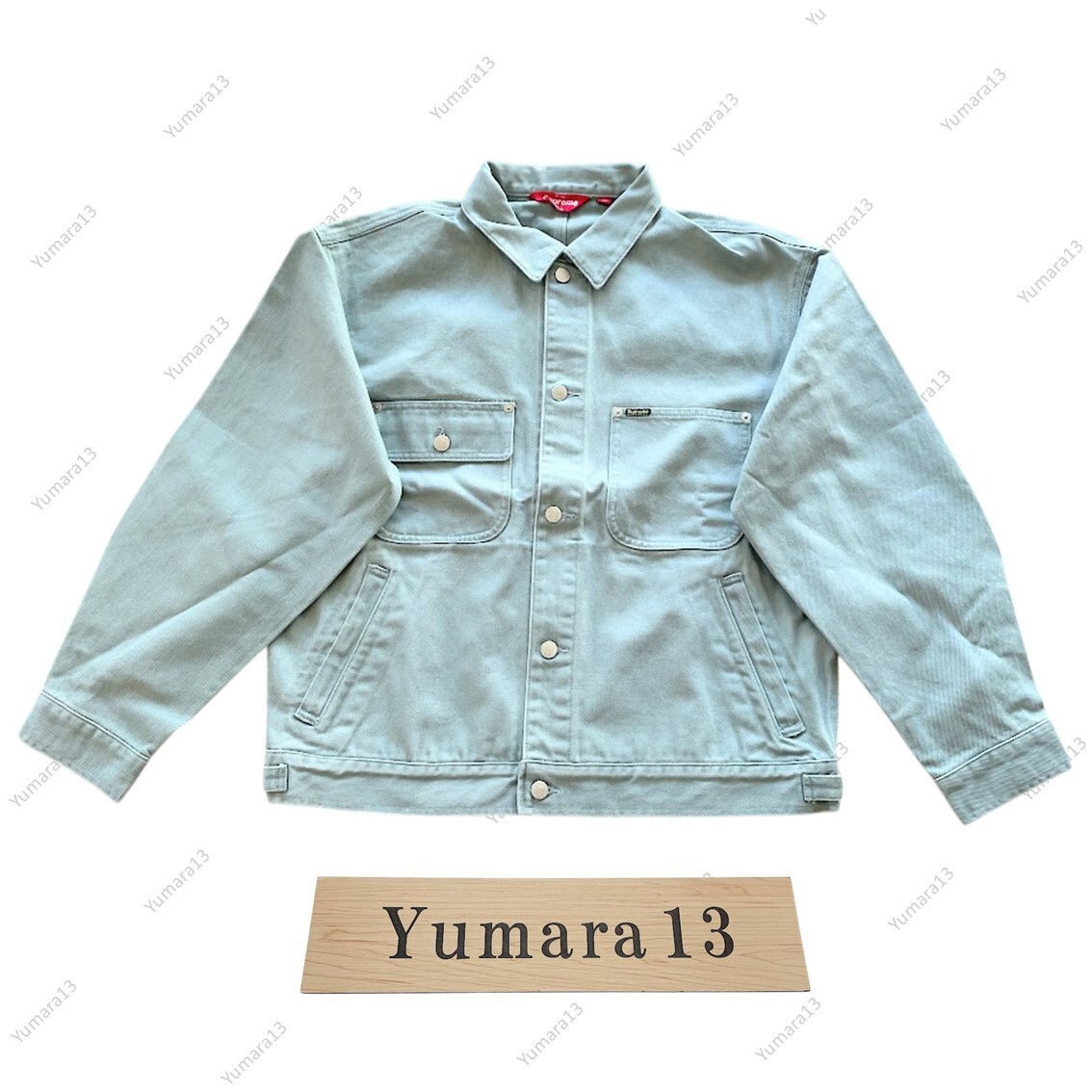 Supreme Denim Chore Trucker Jacket Black Mint Stripe 3colors SS24