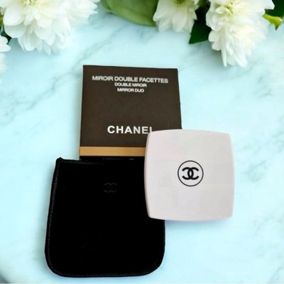 CHANEL Mirror Duo Compact Double Facette White | eBay
