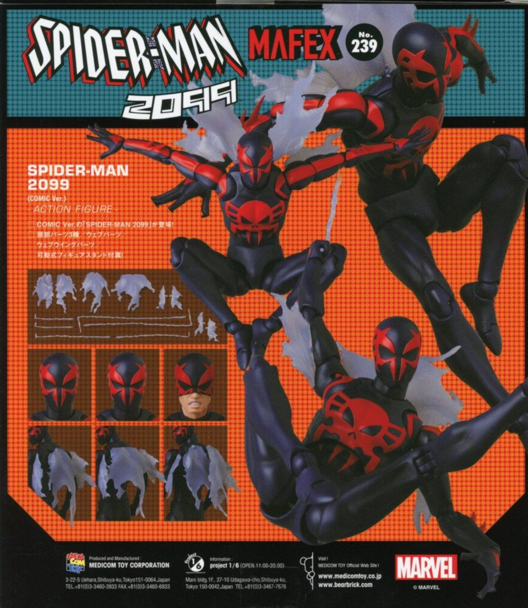 MEDICOM TOY MAFEX No.239 SPIDER-MAN 2099 COMIC Ver. Action Figure