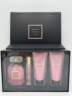 Victoria's Secret Bombshell 4PCS Eau de Parfum Gift Set For Women