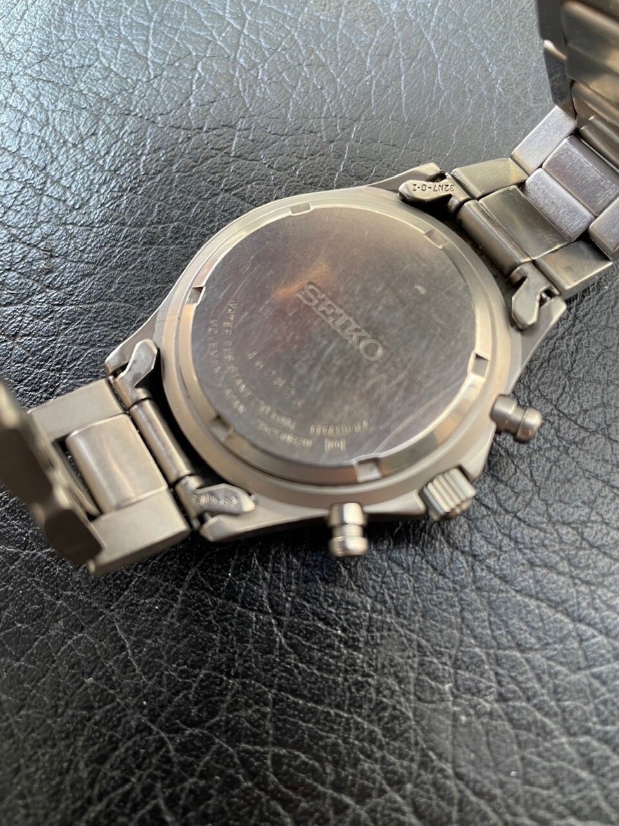 SEIKO chronograph titanium 200M rare military style 7T62-0BZ0