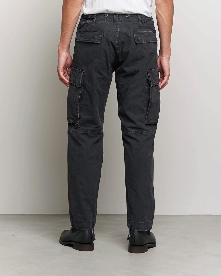 Double RL Ralph Lauren RRL Surplus Cargo Pants Black Washed Big