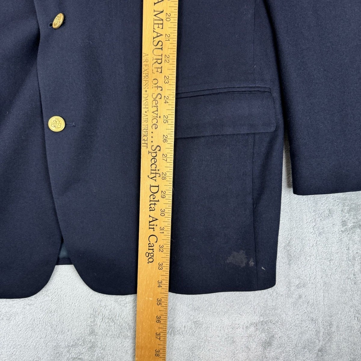 Brooks Brothers Brooksease Mens 45 Wool Suit Jacket Navy Blazer