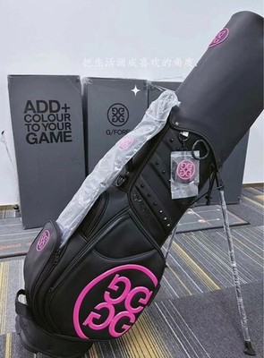 G/FORE Golf Caddy Bag / Stand Type / PU leather / Black Pink/ 9