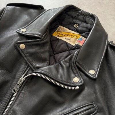 Schott Perfecto Double Leather Riders Jacket Size 42 Made in USA