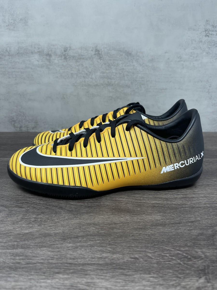 Nike Mercurial X Shoes Kids Size 3Y Victory VI Yellow Black Soccer
