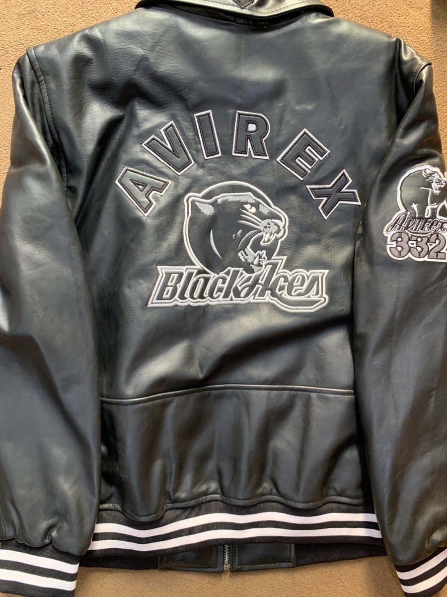 Avx leather jacket , Avirex black aces A-2 Real cowhide leather