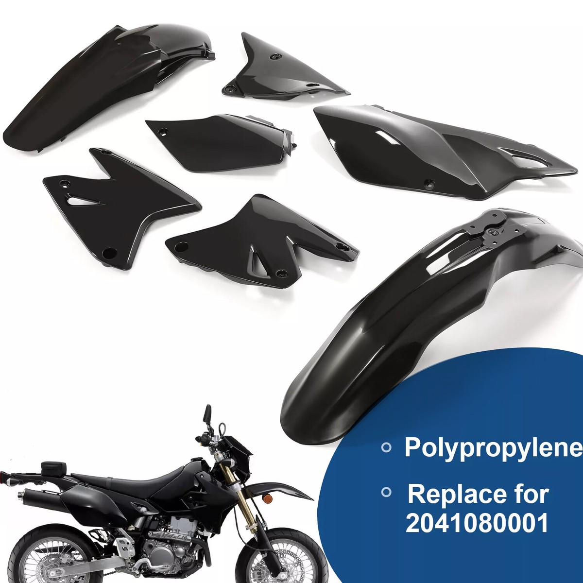 Black Complete Motorcycle Plastic Kit Fairing Set For Suzuki