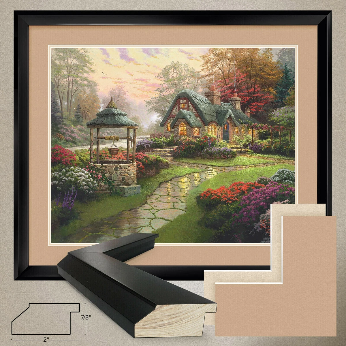thomas kinkade make a wish cottage products for sale | eBay