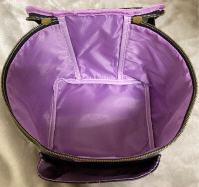 Anna Sui Vanity Pouch Bag Case 2 Set Black Purple Cat Travel Trunk