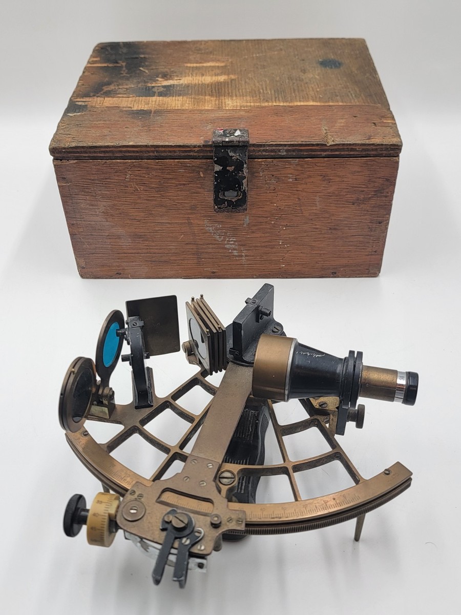 TAMAYA MS-933 六分儀 計測器 航海用 計測システム 木製ケース付属