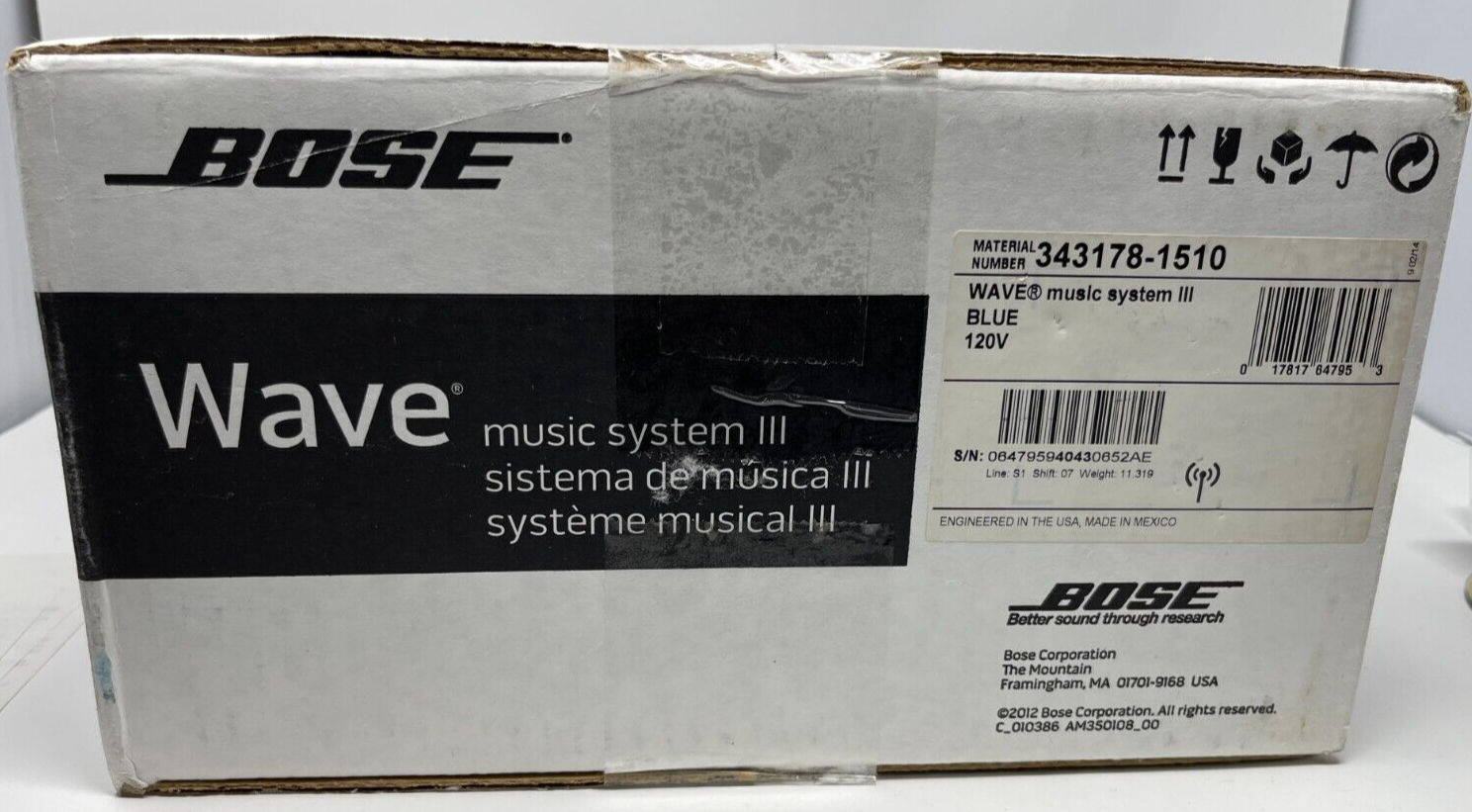 Bose Wave Music System III CD Player AM/FM Radio - Limited Edition