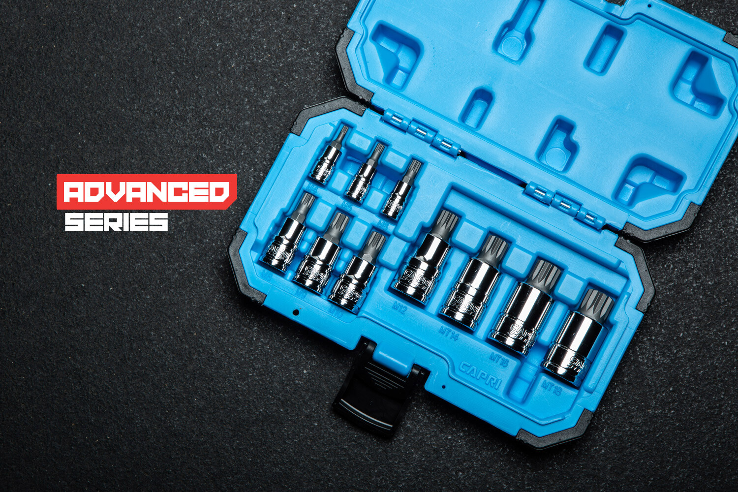 Capri Tools XZN Triple Square Spline Bit Socket Set Metric 10