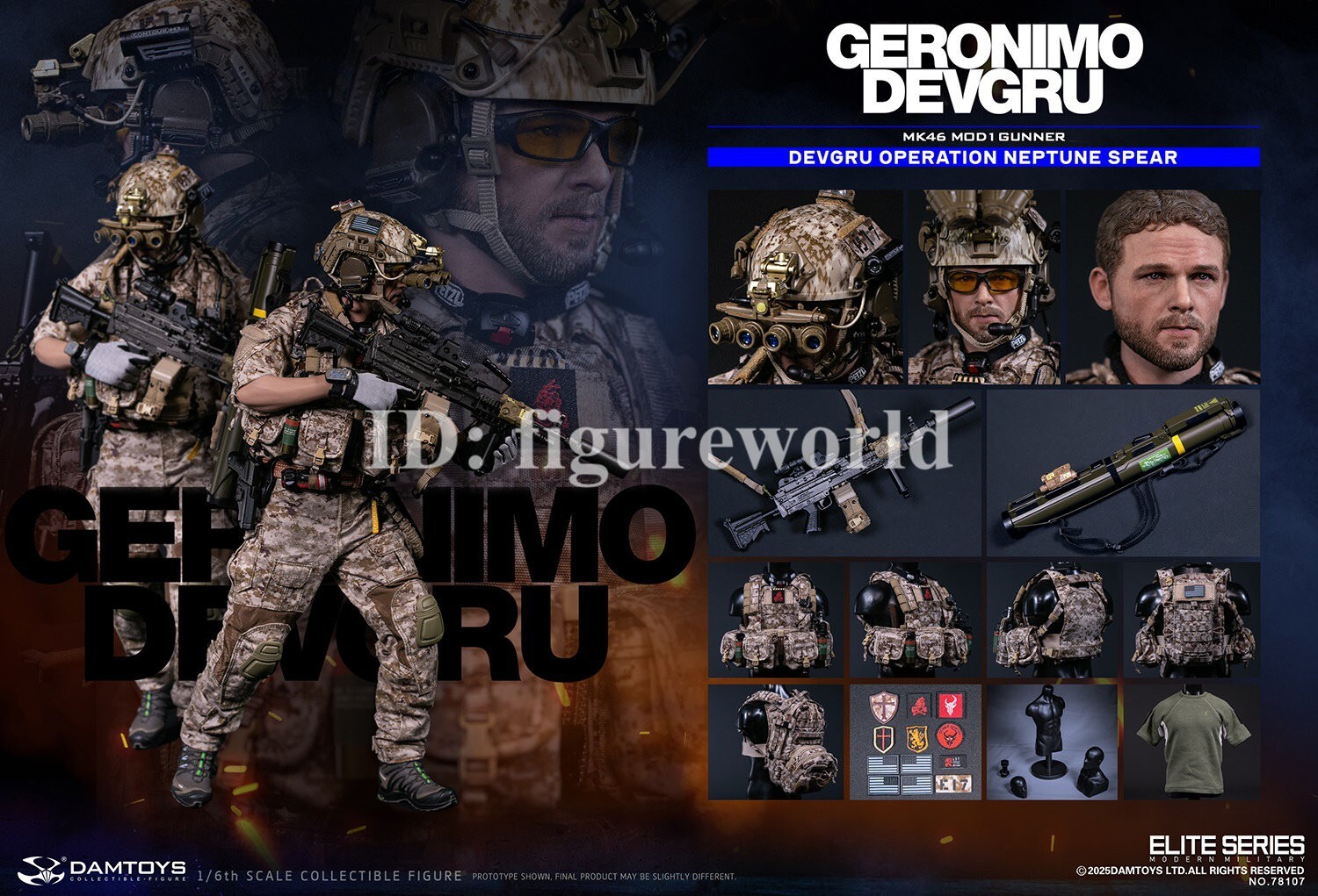 Pre-order DAMTOYS 78107 1/6 DEVGRU Operation Neptune Spear