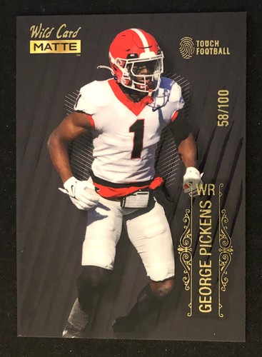 2022 Wild Card Black George Pickens Georgia Touch Football SP /100
