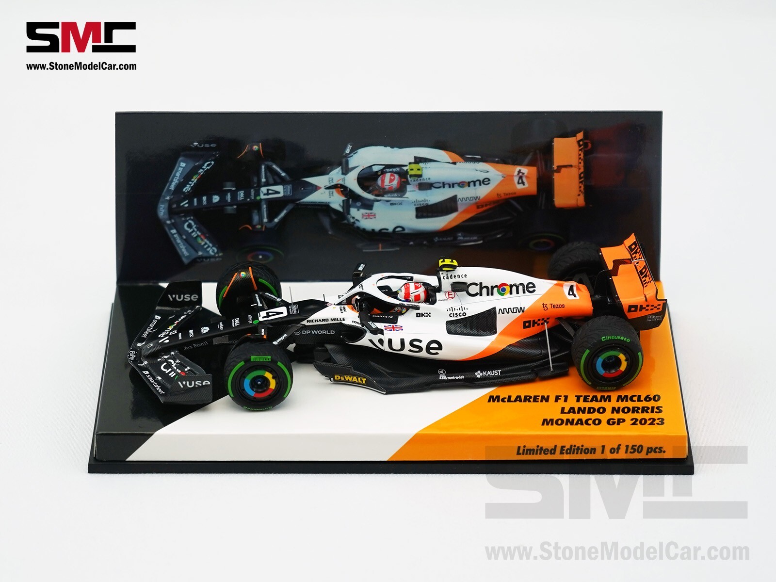 McLaren F1 MCL60 #4 Lando Norris Monaco GP 2023 Triple Crown 1:43