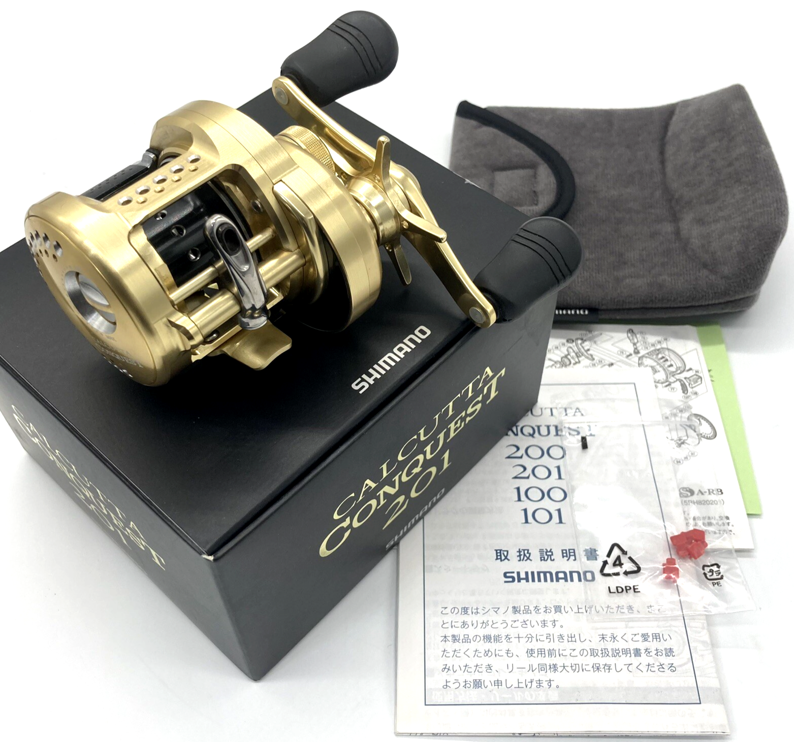Shimano 14 CALCUTTA CONQUEST 201 Left Bait Casting Reel In Box