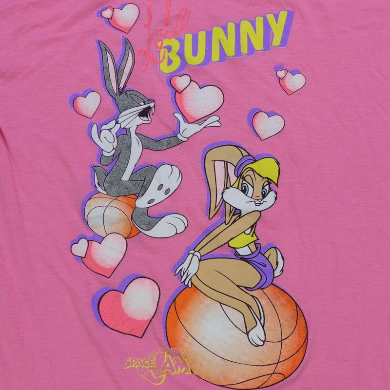 Rare VTG Space Jam Bugs Lola Bunny 1996 Basketball T Shirt 90s