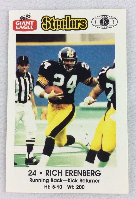 NFL 1986 Pittsburgh Steelers Police Football Card-Rich Erenberg