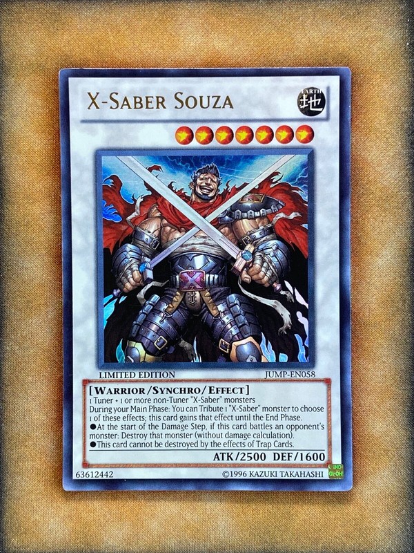 Yugioh X-Saber Souza JUMP-EN058 Ultra Rare Limited Edition NM | eBay