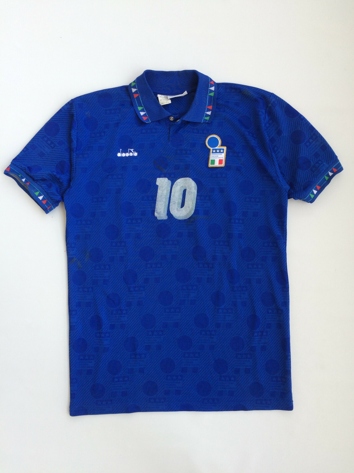 Vintage Original Diadora Italy Home 1994 World Cup USA #10 R