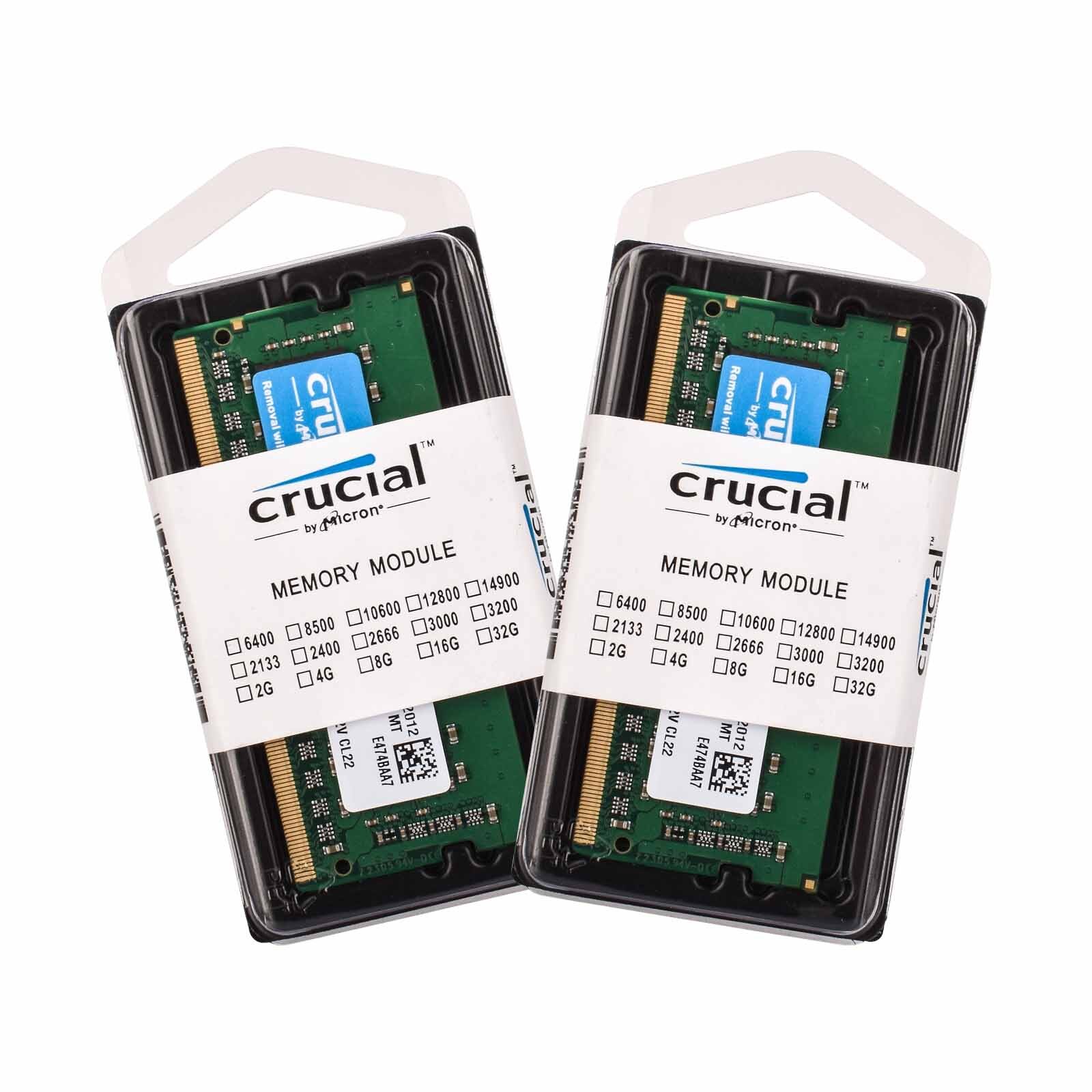 Crucial 8GB 16GB DDR4 RAM 2400 2666 3200 MHz SO-DIMM 1.2V 260Pin