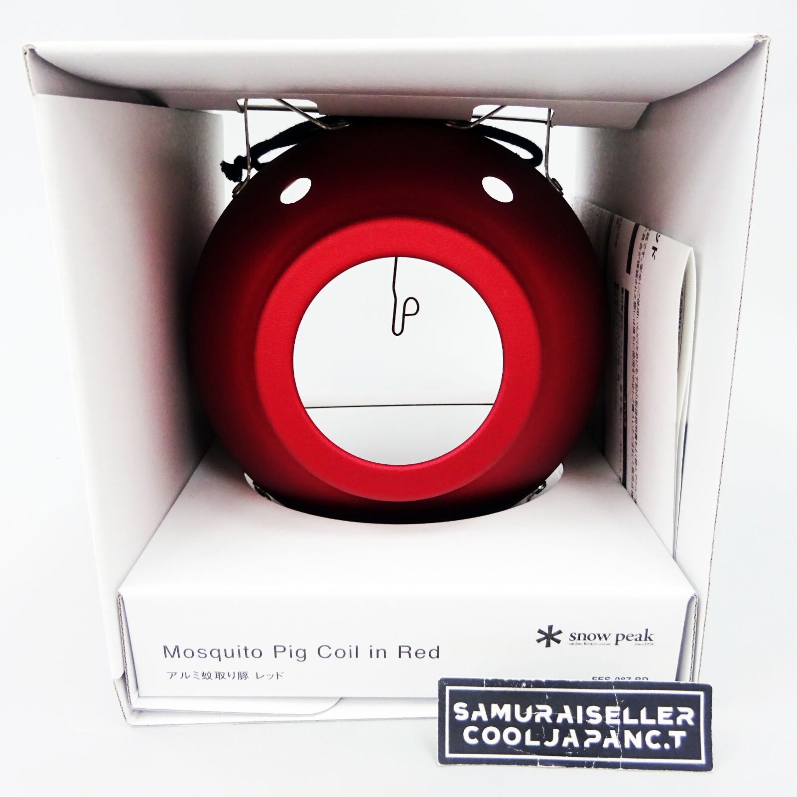 Snow Peak FES-087-RD Aluminium Mosquito Coil Holder Pig Red 2023
